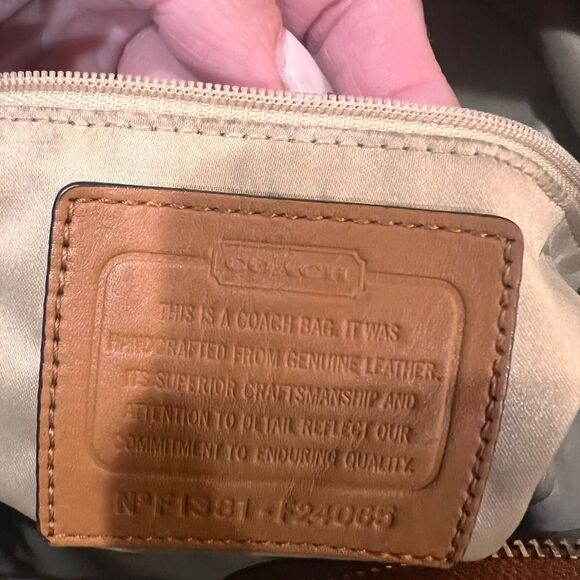 COACH 2181 Park Colorblock North/South Tote ( F24391) SILVER/NATURAL MULTI Color - Picture 6 of 9